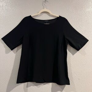 NEW Ann Taylor Classic Black Short Sleeve Top